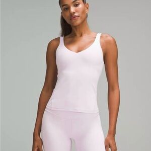 Lululemon Meadowsweet pink Align waist length tank top. Built in bra. NWT